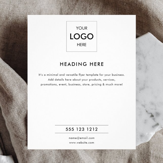 Logo Minimal White Business Marketing Flyer (Creator Uploaded)