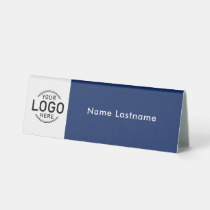 Logo Minimalist Navy Blue White Name Lastname