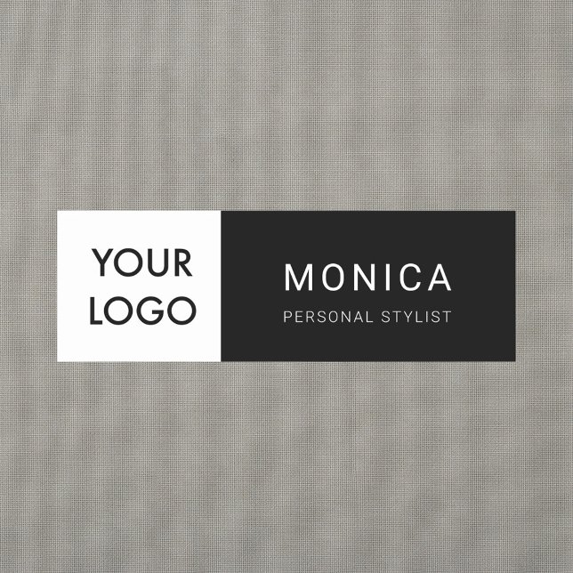 Logo Minimalist Professional Black Name Tag (Creator Uploaded)