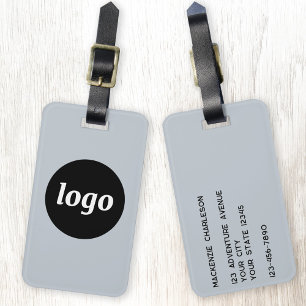 Logo Minimalist Promotional Blue Business Branding Luggage Tag