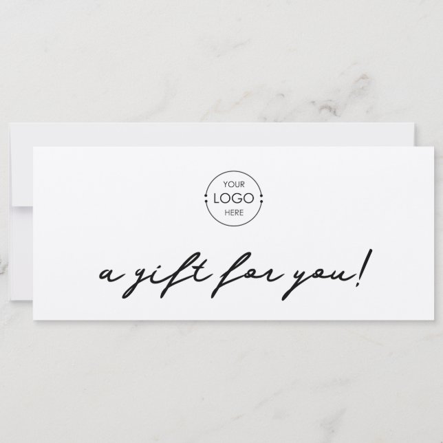 Logo Minimalist Rustic Kraft Gift Certificate (Back)