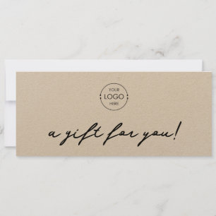Logo Minimalist Rustic Kraft Gift Certificate