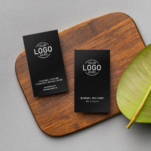 Logo Minimalistic Black Modern Sleek Custom Business Card