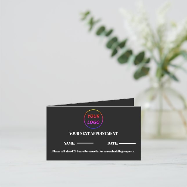 Logo Modern Professional Appointment Card (Front)