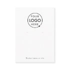 Logo Modern White Jewelery Earring Display Card