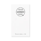 Logo Modern White Jewelery Earring Display Card