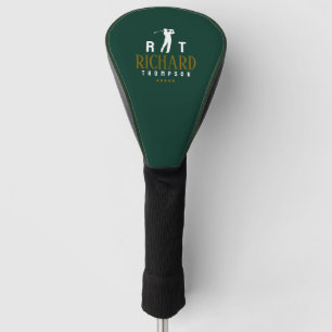 Logo Monogram for Cool Golfers green Golf Head Cover