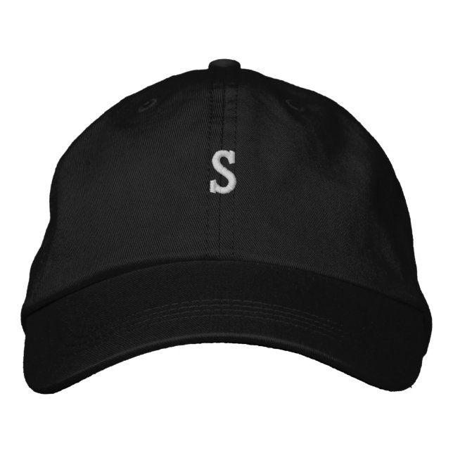 Logo Monogram "S" Initial Personalised Hats Caps (Front)
