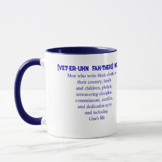 Logo Mug - vet-er-uhn  fah-thers