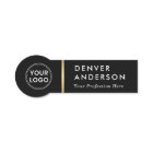 Logo, name and title classy black golden divider
