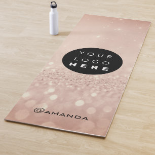 Logo Name Company Rose Gold Promotional Instagra Yoga Mat