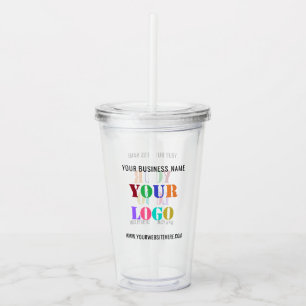 Logo Name Info Promotion Business Acrylic Tumbler