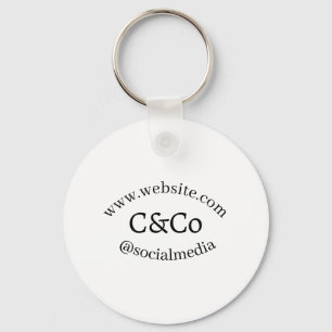 logo name letter company social media website simp key ring