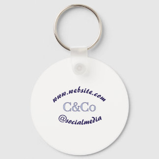 logo name letter company social media website simp key ring