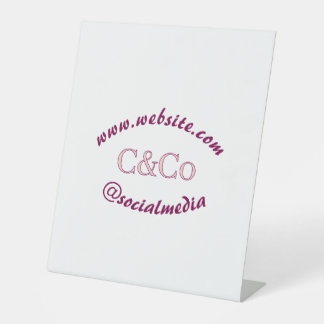 logo name letter company social media website simp pedestal sign