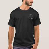 Logo Name Photography Studio QR Code Black T-Shirt (Front)