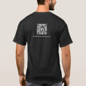Logo Name Photography Studio QR Code Black T-Shirt (Back)