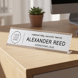 Logo Name Plates Industrial Rugged Silver