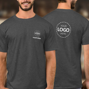 Logo & Name Template - Front & Back Logo Staff T-Shirt