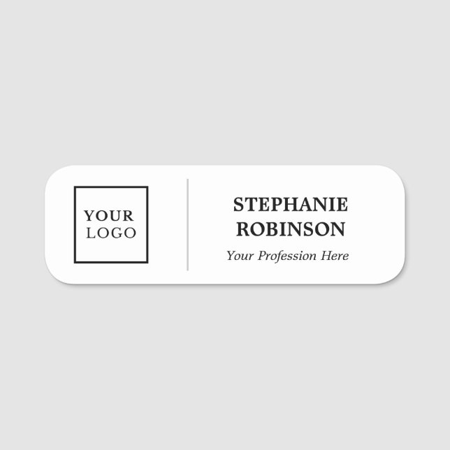 Logo Name Title Custom Name Tag (Front)