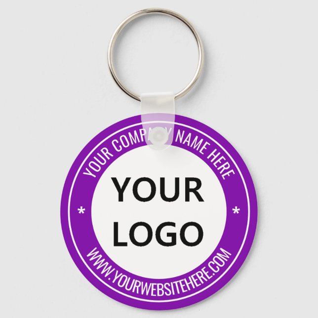 Logo Name Website Business Promotional Keychain (Front)