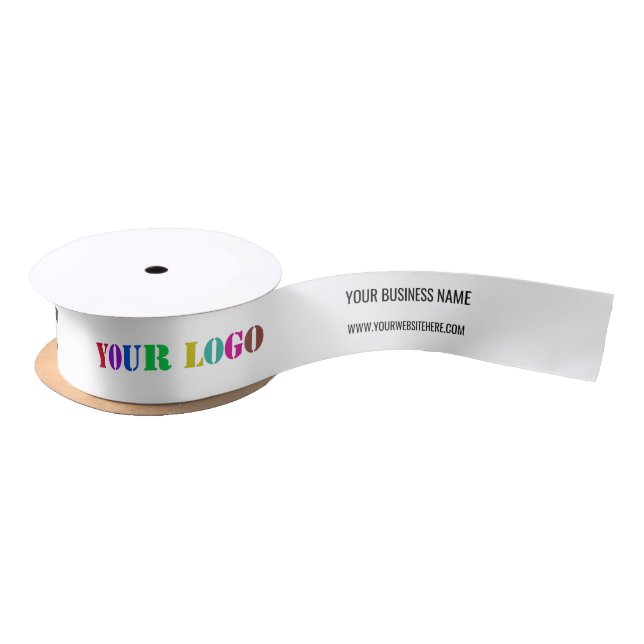 Logo Name Website Promotional Company Satin Ribbon (Spool)