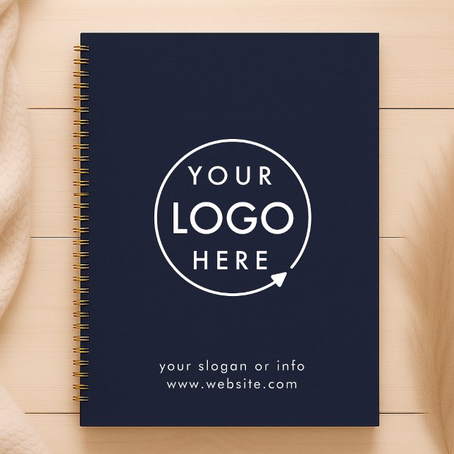Logo Navy | Business Corporate Company Minimalist Notebook (Creator Uploaded)