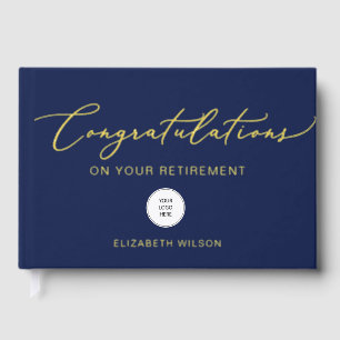 Logo Navy Farewell Retirement Party Leaving Party  Guest Book