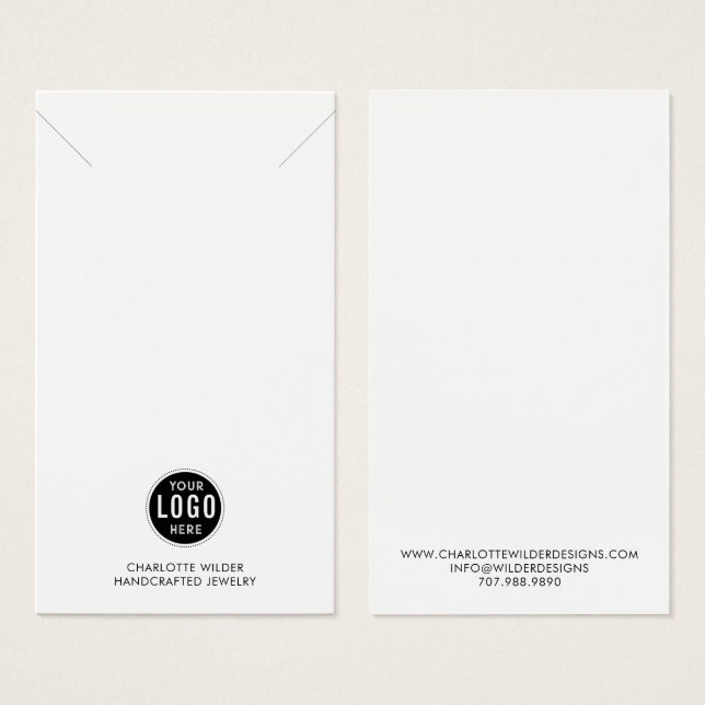 Logo Necklace Jewellery Display Card (Front & Back)