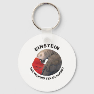 Logo of Einstein the Talking Texan Parrot Key Ring