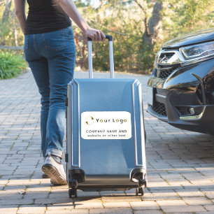 Logo +Off white rectangle Suitcase Business Vinyl