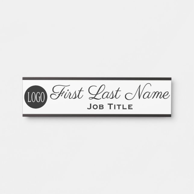 Logo Office Door Sign Elegant Business Corporate (Front)