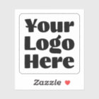 Logo on Clear Vinyl square Business Water Bottle