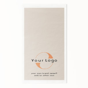 Logo on Light Tan + Black Text Company Business Pa Napkin