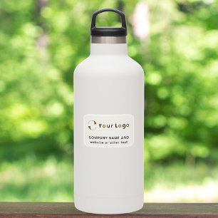 Logo on Off white rectangle Bottle Business Vinyl