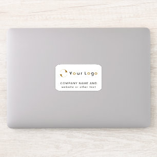 Logo on Off white rectangle Laptop Business Vinyl