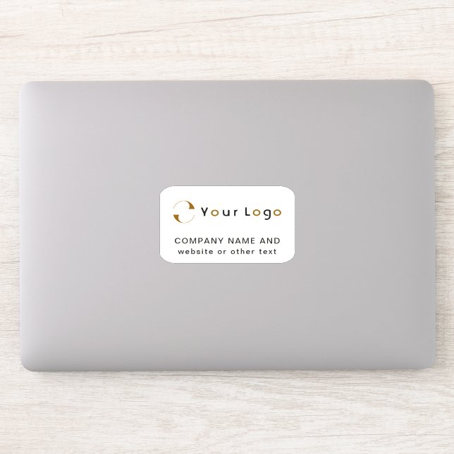 Logo on Off white rectangle Laptop Business Vinyl (Computer)