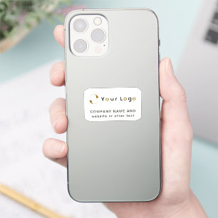 Logo on Off white rectangle Phone Business Vinyl