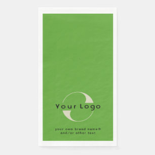 Logo on Olive Green + Black Text Company Business  Napkin