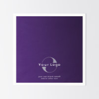 Logo on Purple + White Text Company Business Paper