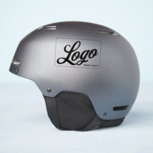 Logo on Vinyl rectangle Company Business Helmet