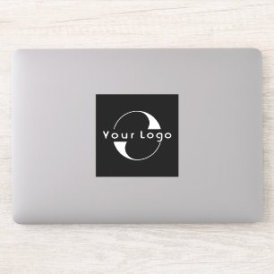 Logo on Vinyl square Business Company Laptop Black
