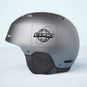 Logo on Vinyl square Company Business Helmet