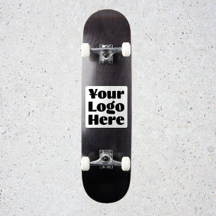 Logo on Vinyl square Skateboard Business Bumper St