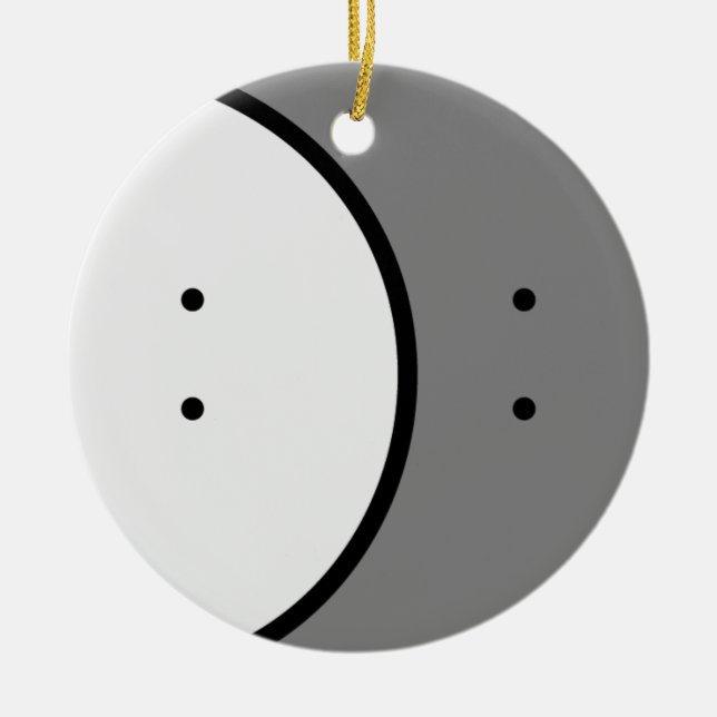 Logo only with text on back ceramic tree decoration (Front)