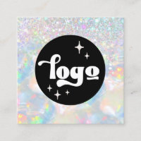 logo opal faux glitter