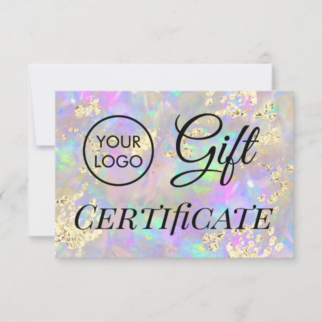 logo opal stone gift certificate (Front)