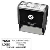 Logo or Photo Address Self-inking Stamp Template