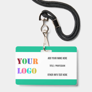 Logo or Photo Info Name Business Badge Example ID Badge