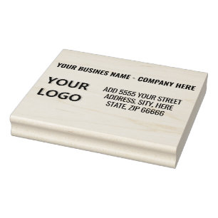 Logo or Photo Name Address Rubber Stamp Example